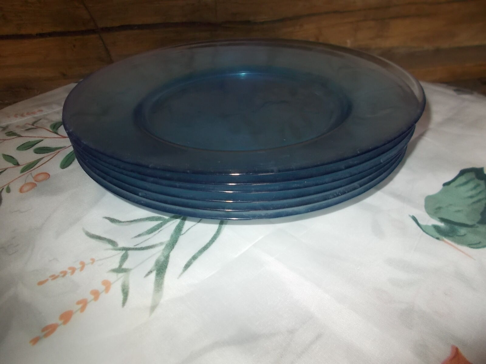 Lot 6 flat plates arc-france blue