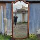 Bevelled mirror 210x93cm