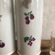 Porcelain bottle duo for mirabelle and raspberry brandy