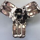 Triple candlestick Fat Lava signed Marius Giuge rare vintage Vallauris