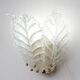 Set of 2 Taormina, Elegant Murano Wall Light Transparent Leaves, 1970