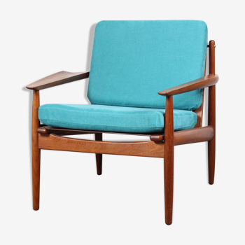 Fauteuil scandinave en teck d'Arne Vodder pour Gløstrup Mobelfabrik