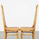 Set of 2 light brown bentwood Thonet style chairs model "Long John"