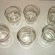 Glass service 6 people granite glass with 70's gilded eds