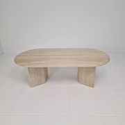 Travertine Coffee or Side Table, Italy 1980s
