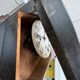 2109731 Clock Bull's eye blackened wood alabaster Napoleon III late nineteenth