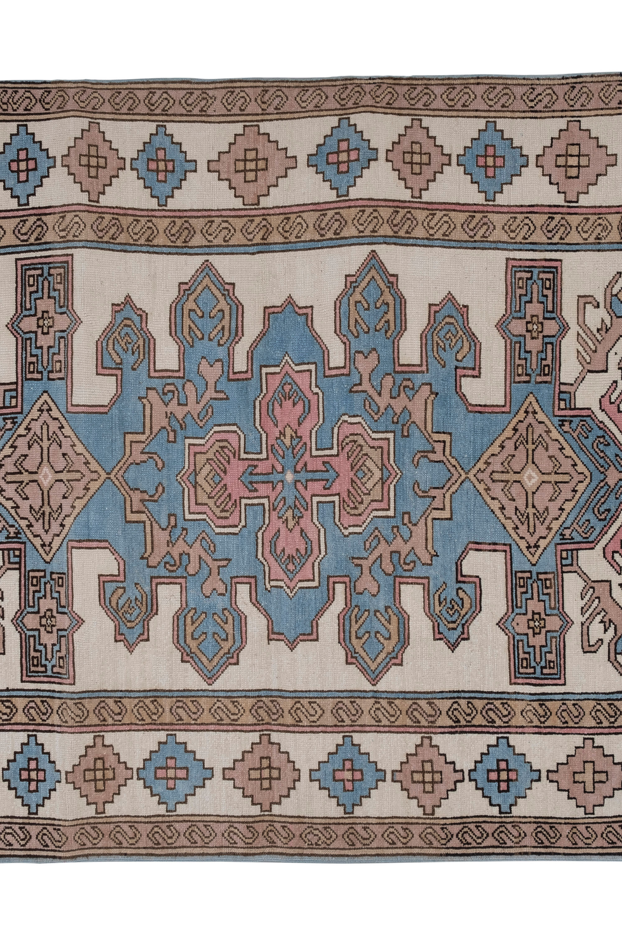 Vintage soft color turkish oushak rug 175 x 244 cm