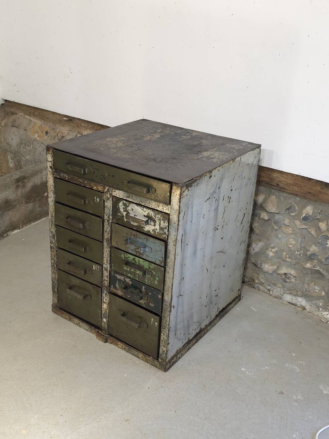 French army trade furniture with drawers