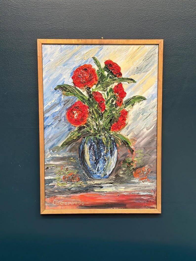 Original Swedish Oil on Canvas – “Stillben” by Osborne – Vintage & Framed