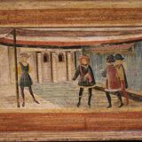 Coffre italien peint du 20e siècle