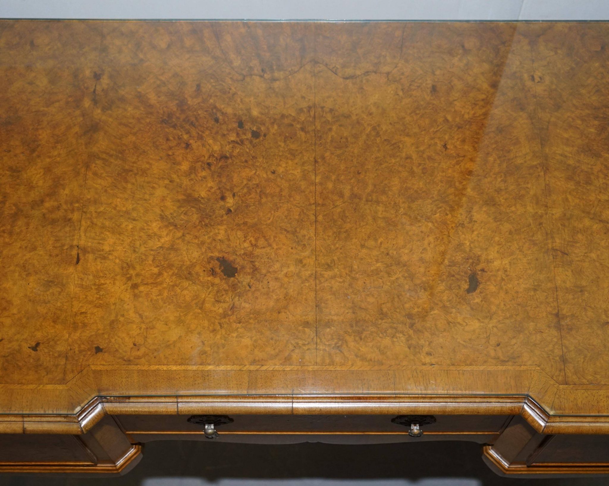Console Burr Walnut Art Deco Denby & Spinks Breakfront