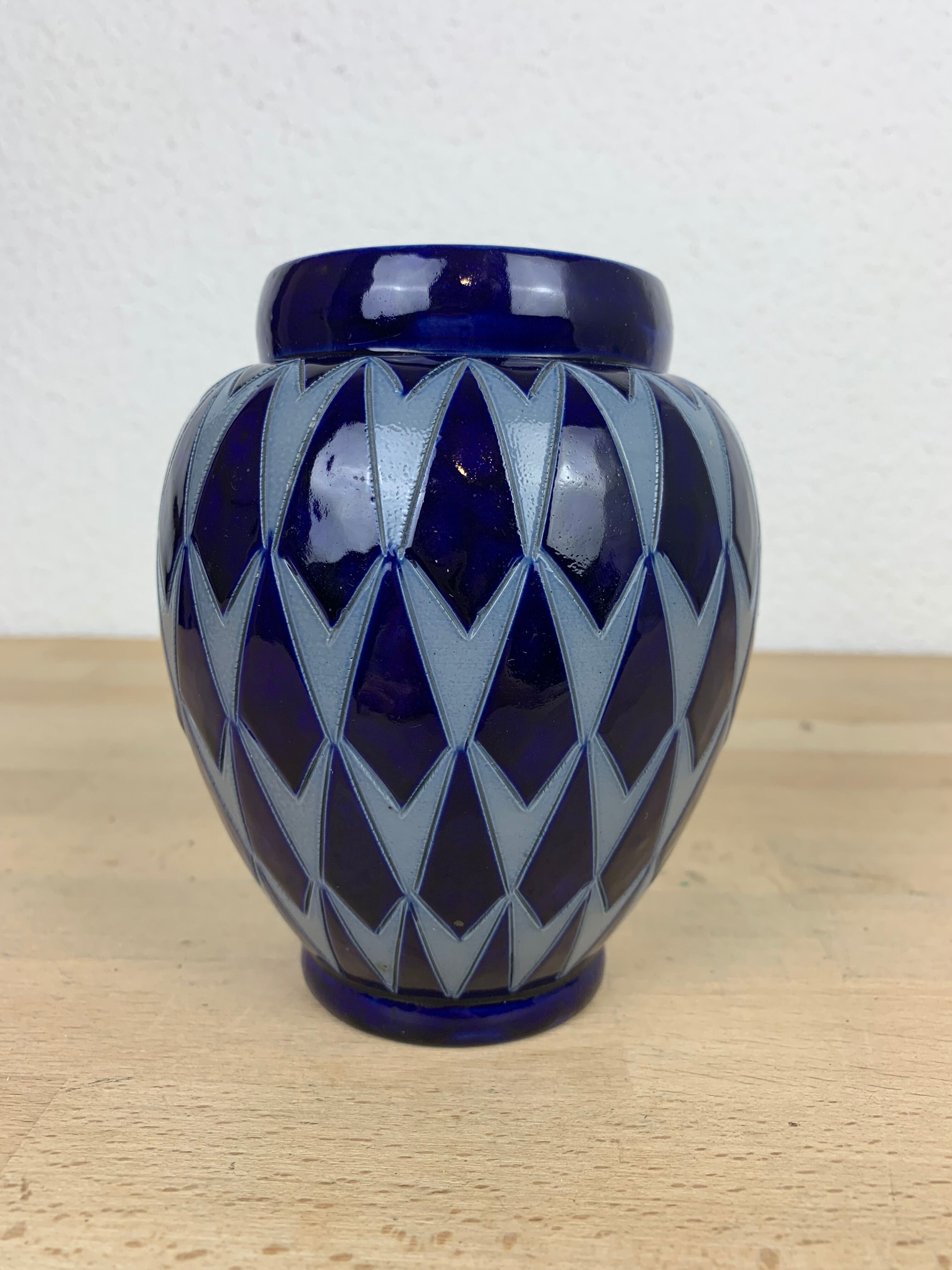 Vase Art déco grès d'Alsace, Adrien Schmitter à Betschdorf