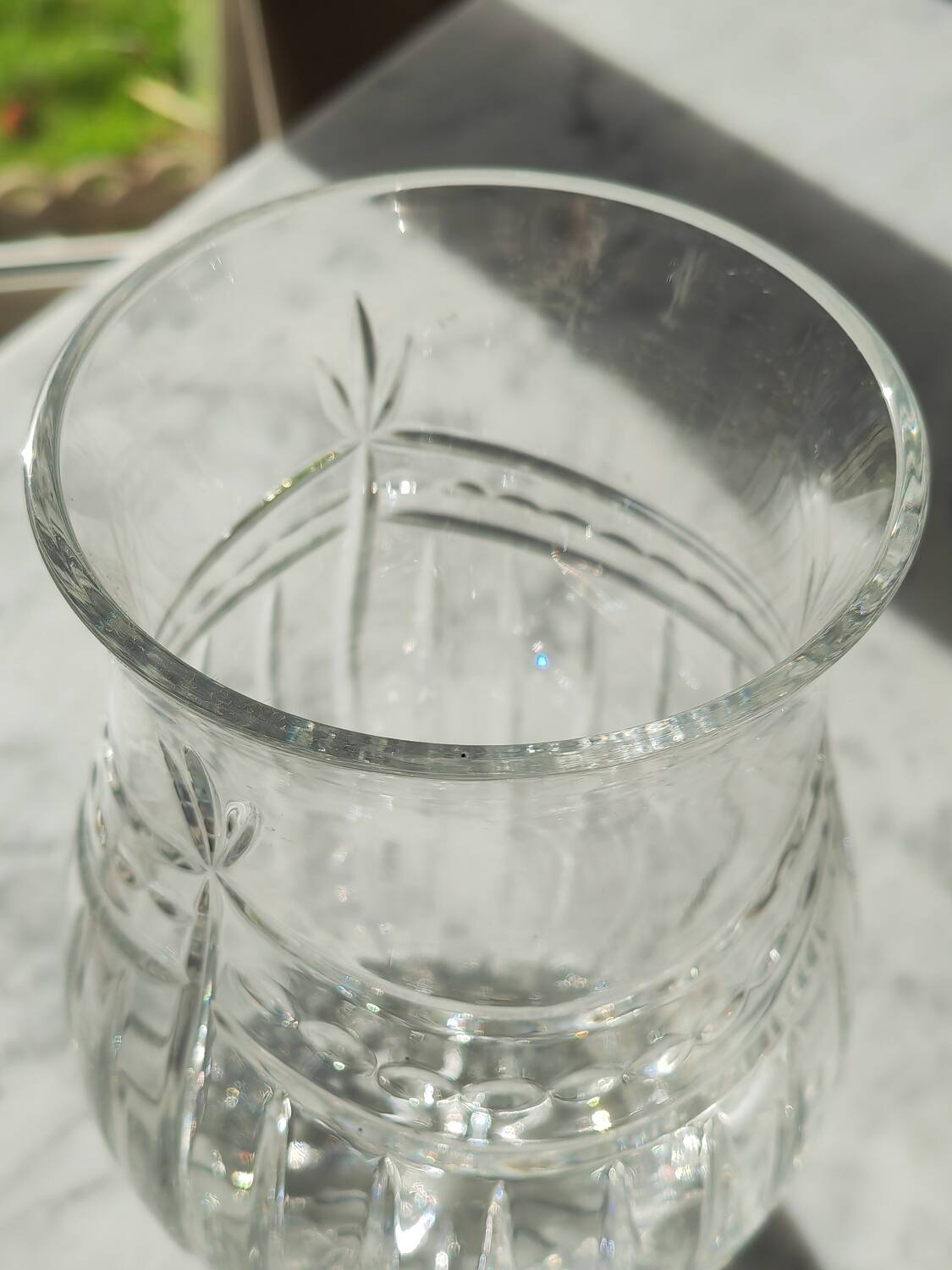 Cut crystal tealight holder
