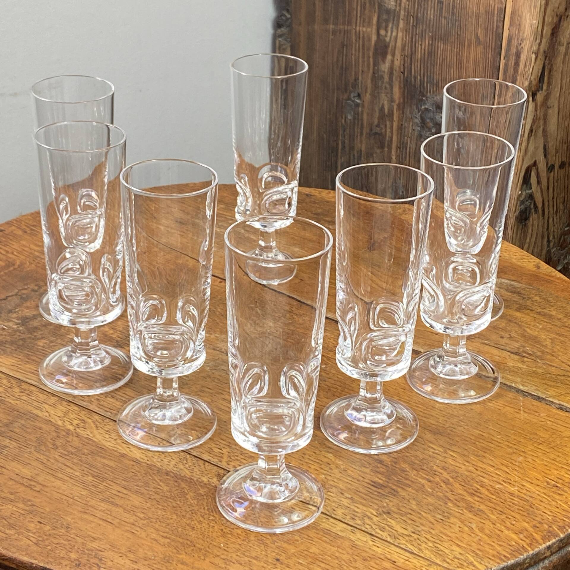 Flûtes à champagne graphique, Cristal d’Arques 