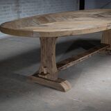 Oval Diamond table in old oak – 300 x 100 cm