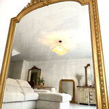 Antique mirror with 19th century pediment