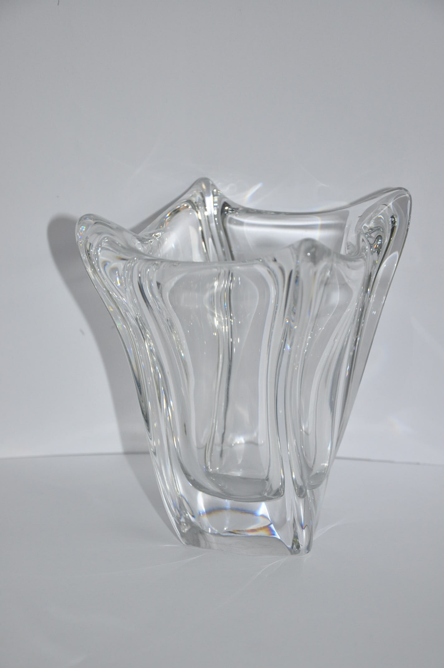 Signed vintage Daum Crystal vase