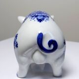Small vintage Dutch porcelain Delft blue pig collection