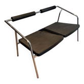 Sofa Design 'System', Chrome & Black Rubber, France, circa 1970