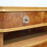 Art Deco Wooden Nightstands, 1940s, Set of 2