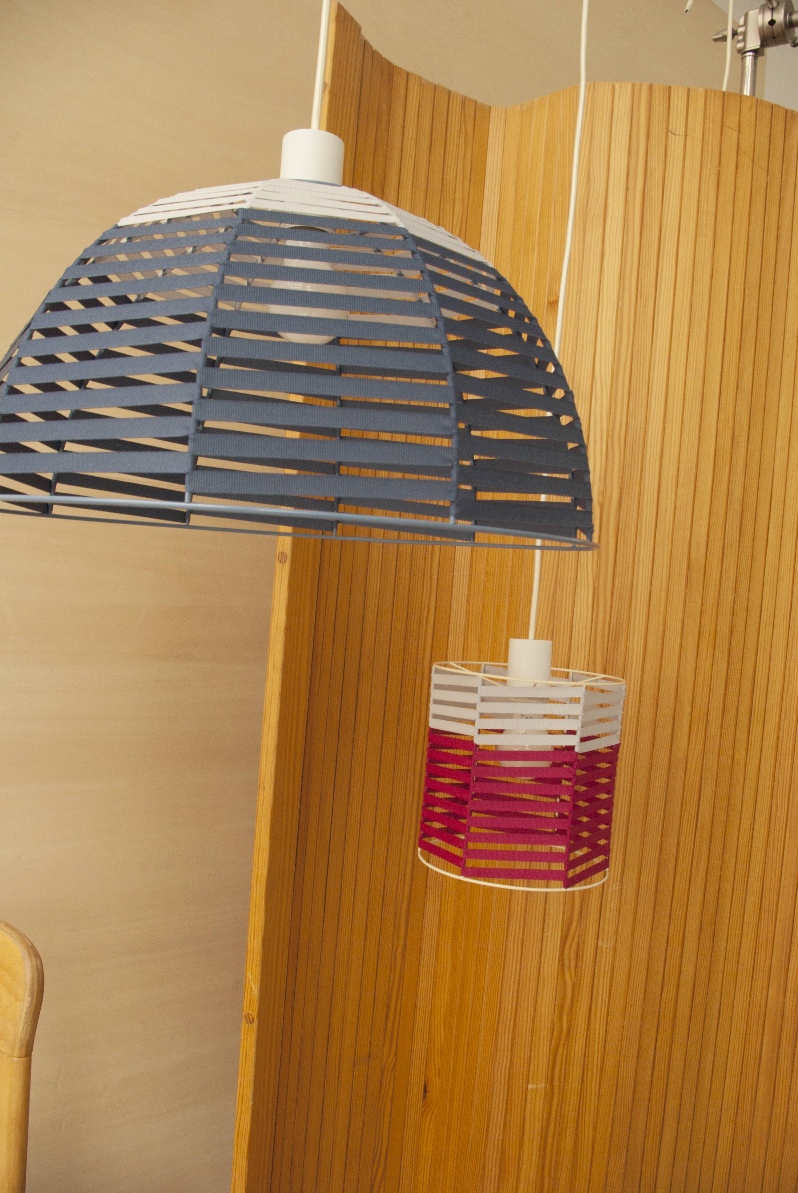 Suspension dôme tissée sur structure en métal / D 45cm