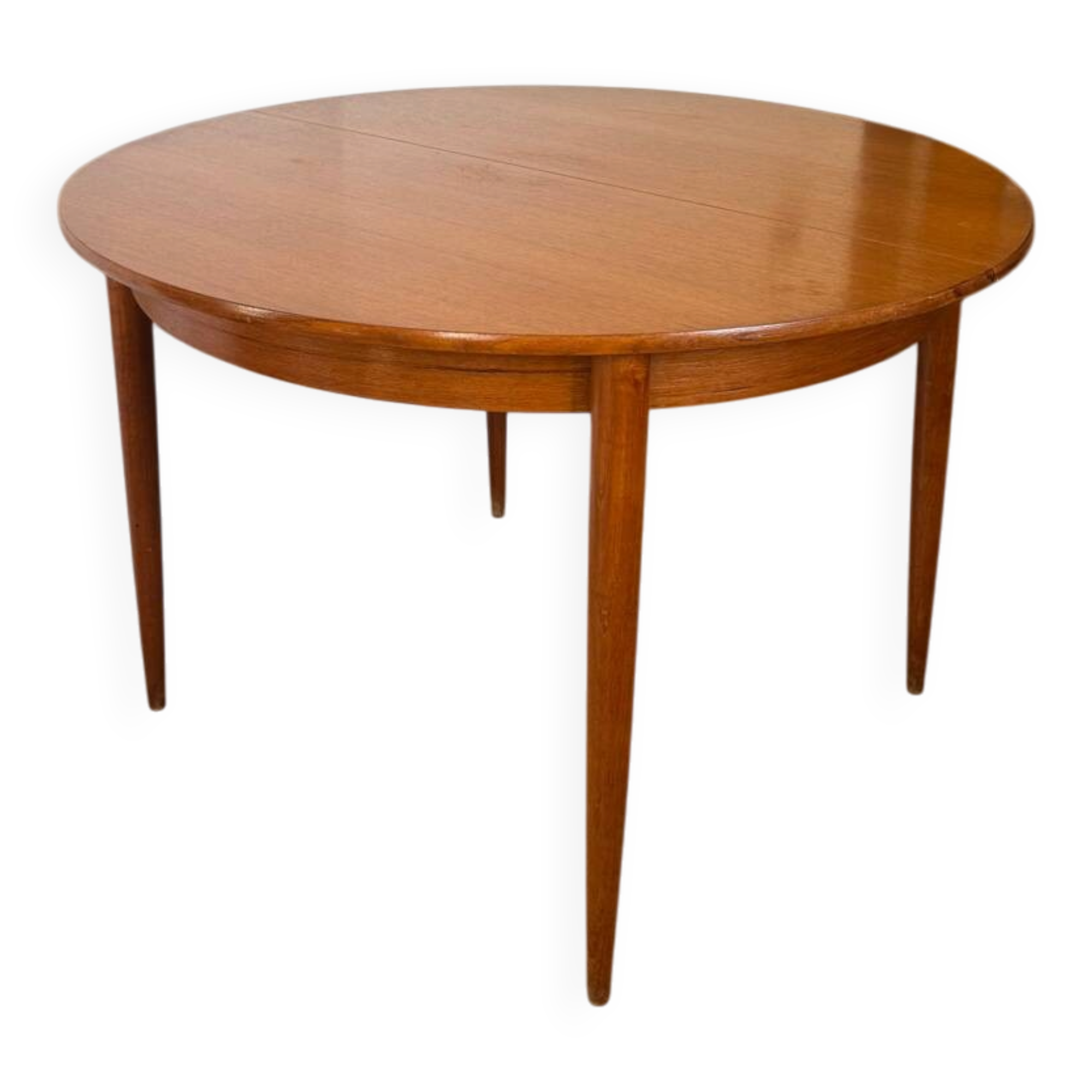 Scandinavian round table with compass legs