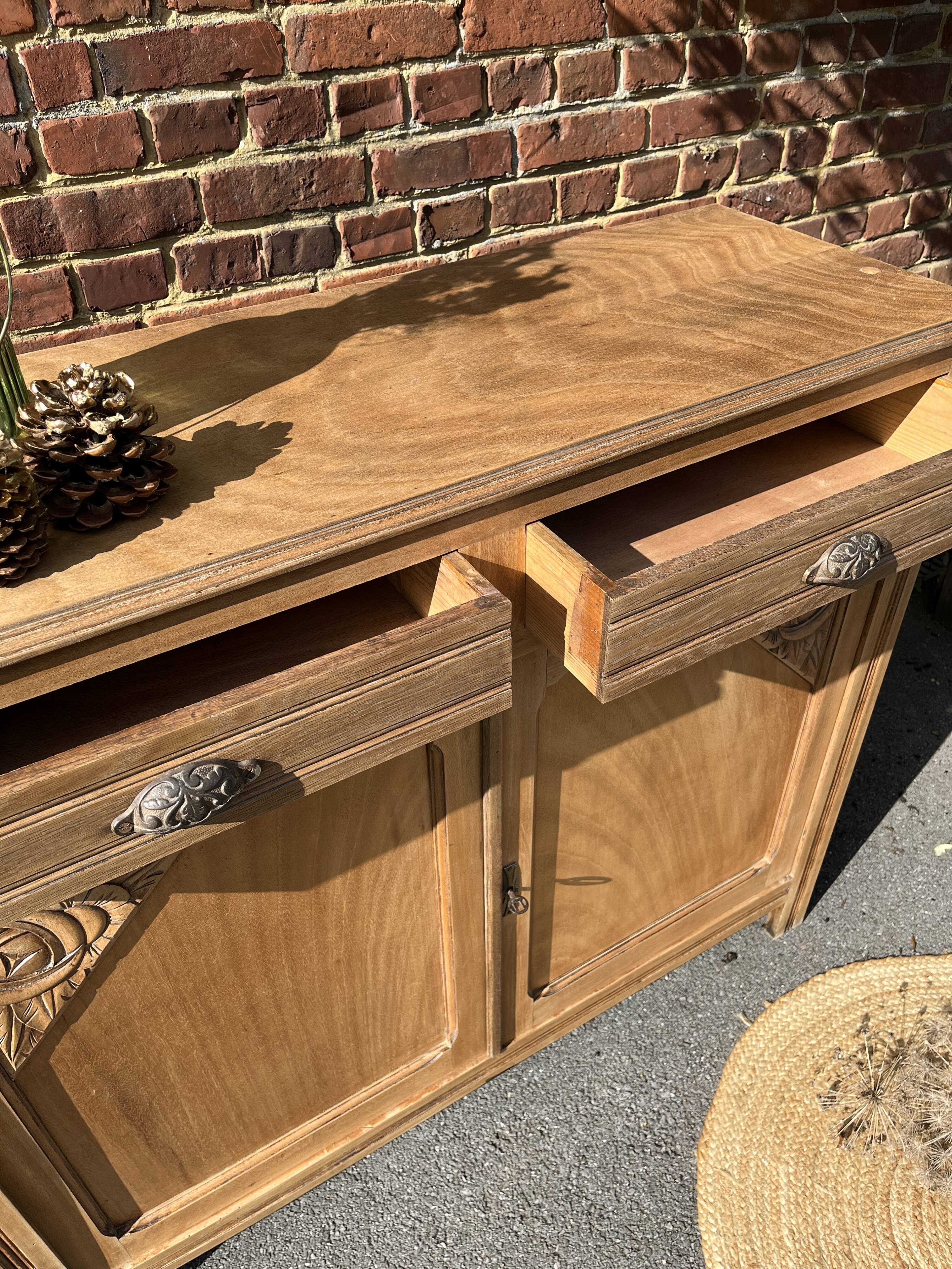 Art deco sideboard shell handles