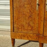Louis XVI style walnut burl buffet with gilt bronze mounts