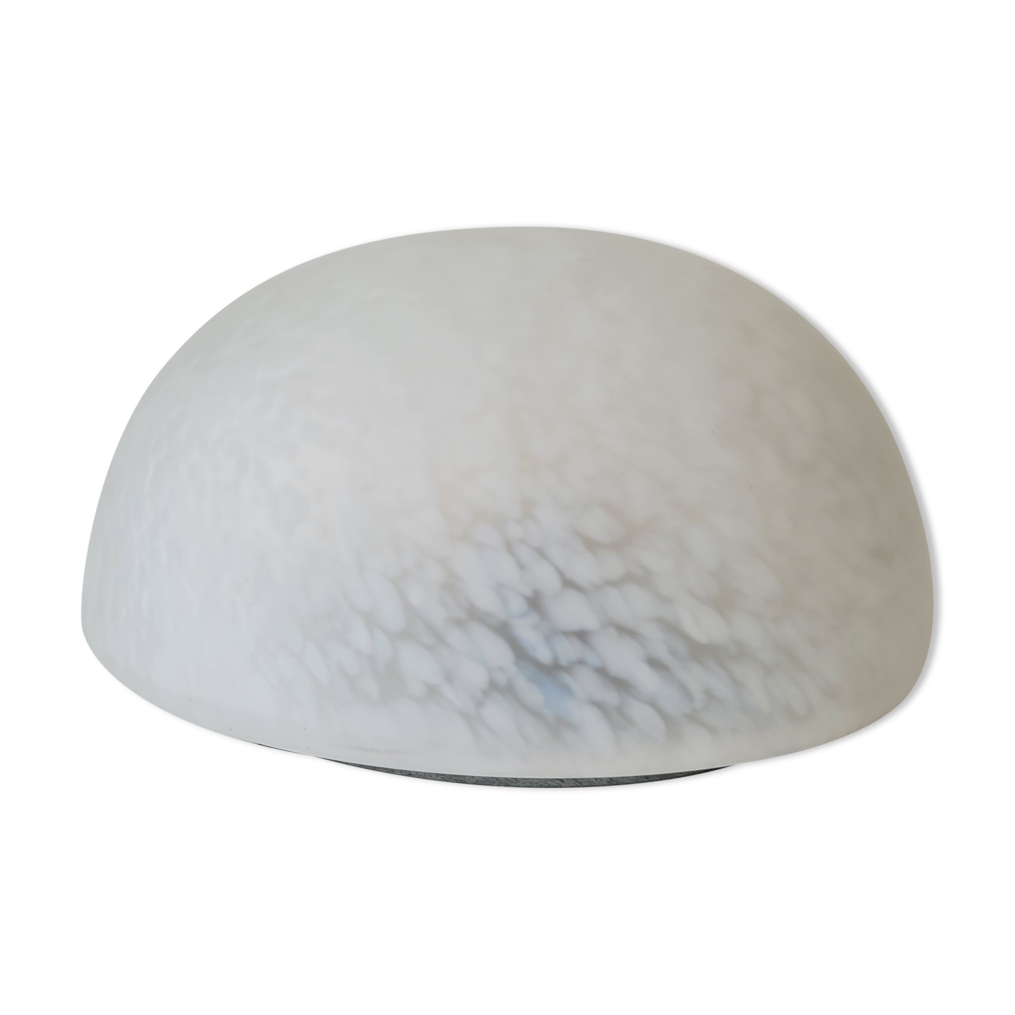 Speckled glass half-globe ceiling lamp
