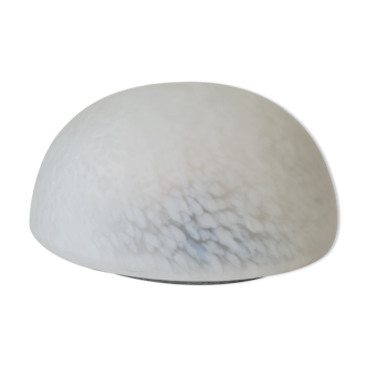 Speckled glass half-globe ceiling lamp