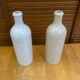 Paire ancienne bouteille mkm grès émaillé beige + blanc cuisine vintag