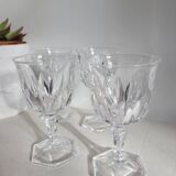 Set of 4 white wine glasses in Chaumont crystal from Cristal d'Arques.