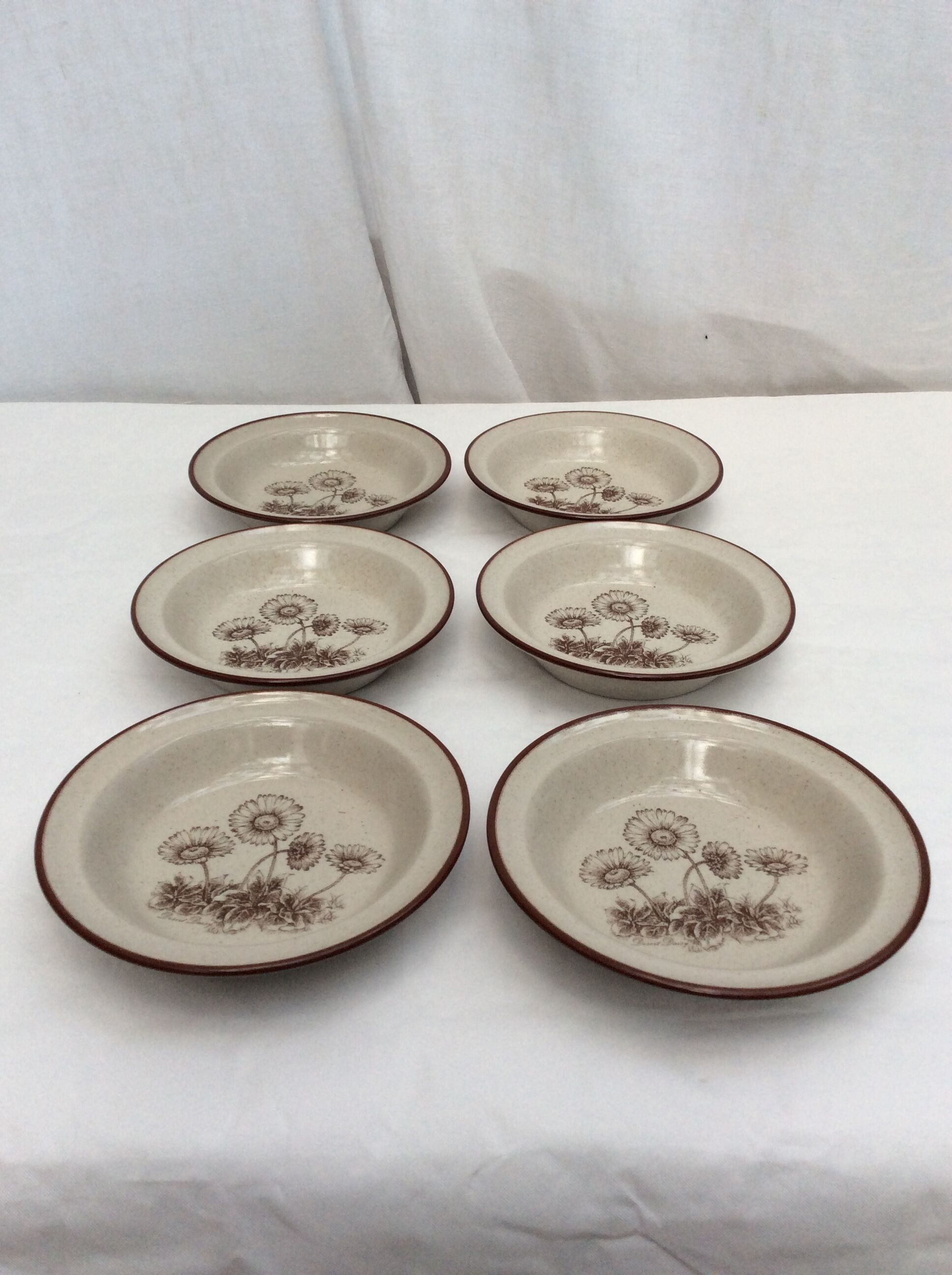 Six cereal bowls from the 1970s Japanese noritake manufacture dimension: diameter -14cm- H-3.5cm