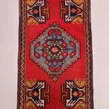 Small Vintage Turkish Rug 91x55 cm, Short Runner, Tribal, Shabby Chic