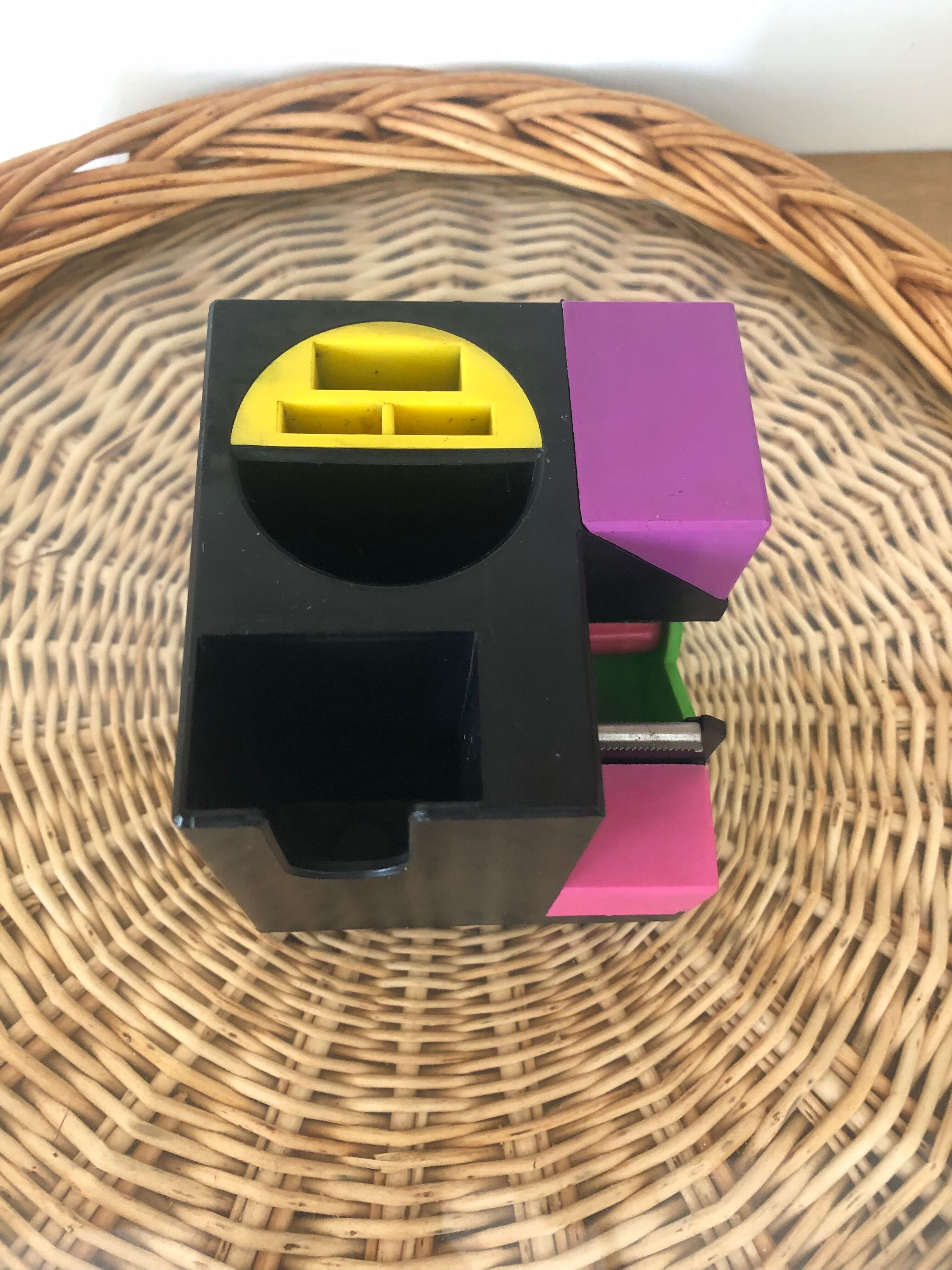 Vintage 80s pencil pot desk organizer