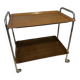 ADT Mobile Bar Cart / Serving Trolley — Chrome & Wood-Effect, 1970s Germany