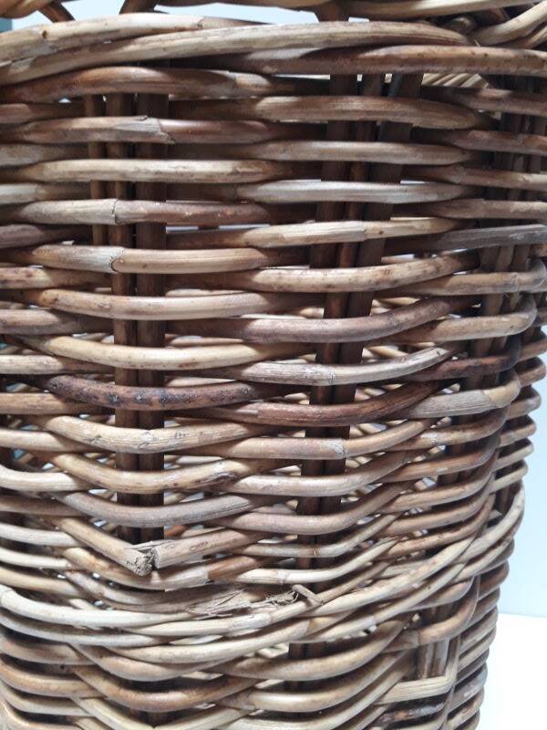 High basket 55cm round rattan old