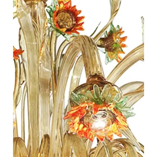 Artistic Venetian Sunflowers Murano Glass Chandelier by Simoeng