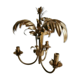 Golden metal palm lamp