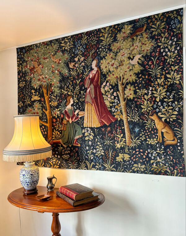Grande tapisserie Robert Four Aubusson – Verger médiéval – 140 x 190 c