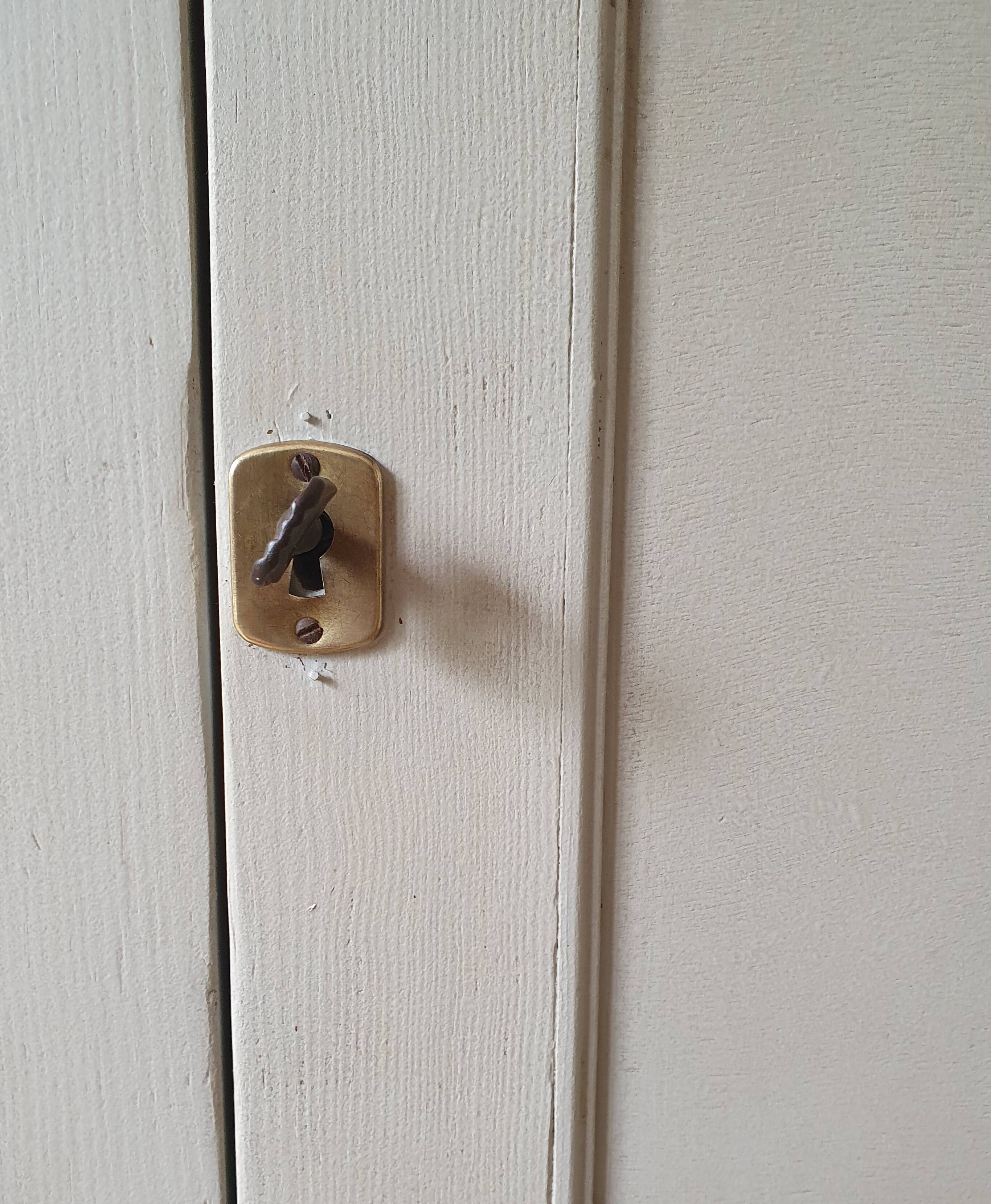 Painted wooden storage cabinet