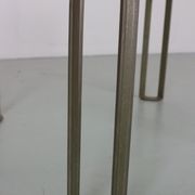 Peter Ghyczy for Ghyzcy Square Glass Coffee Table, 1970's Hollywood Regency