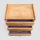 Vintage chest of drawers with compass feet, raw oak, 1960