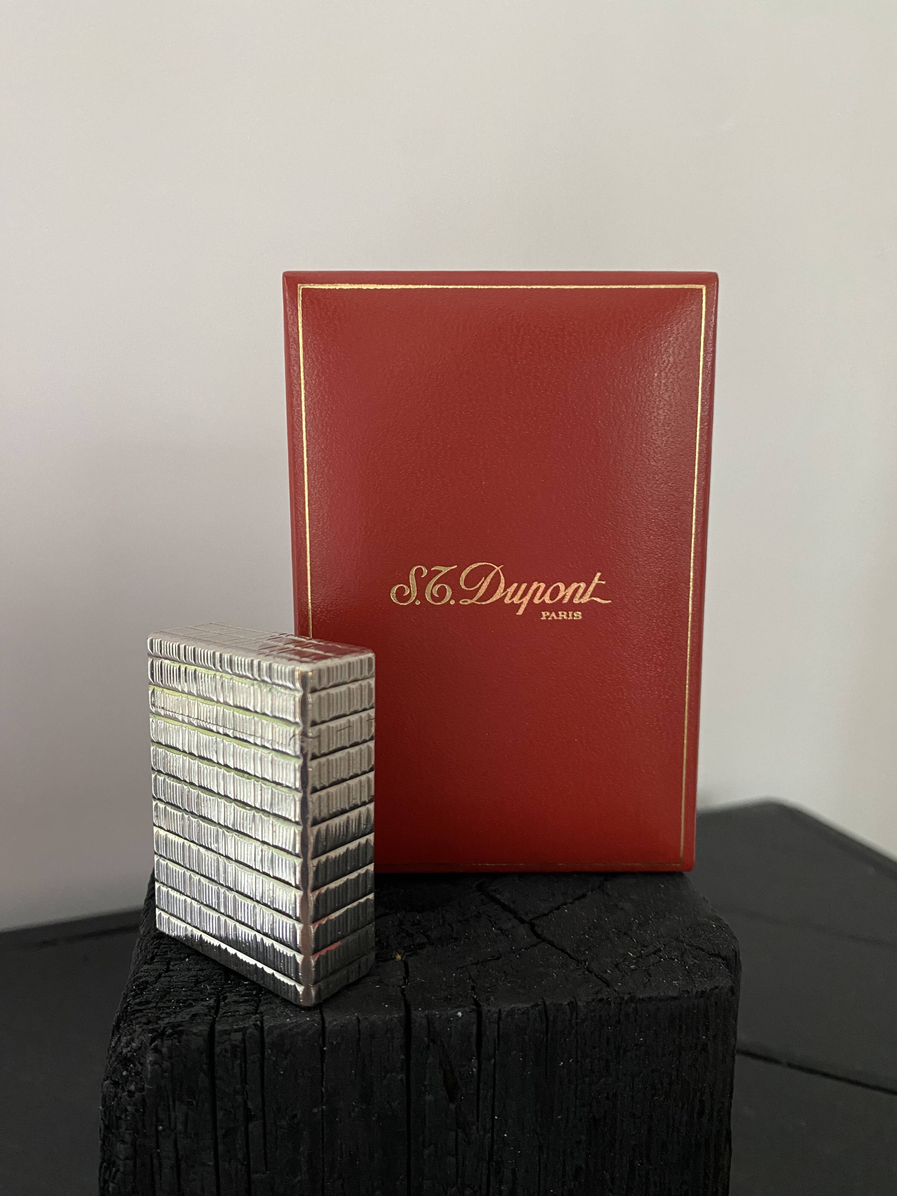 St dupont silver-plated lighter with box