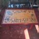 Table basse en bois scènes peintes midcentury