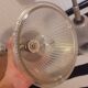 Paire de suspensions en verre Holophane 1950
