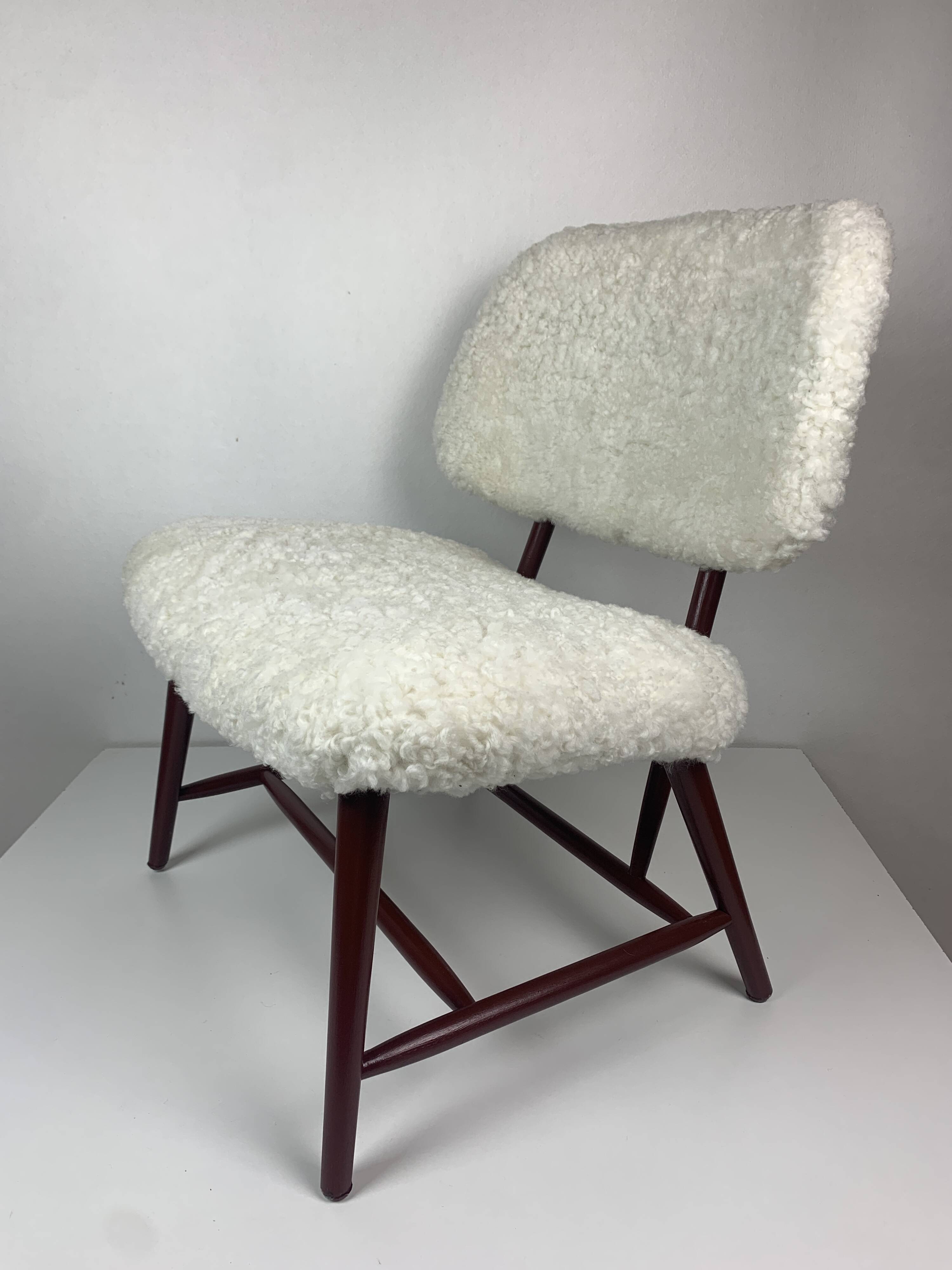 Scandinavian Swedish midcentury lounge or easy chair by Alf Svensson, Model Teve, 1950s