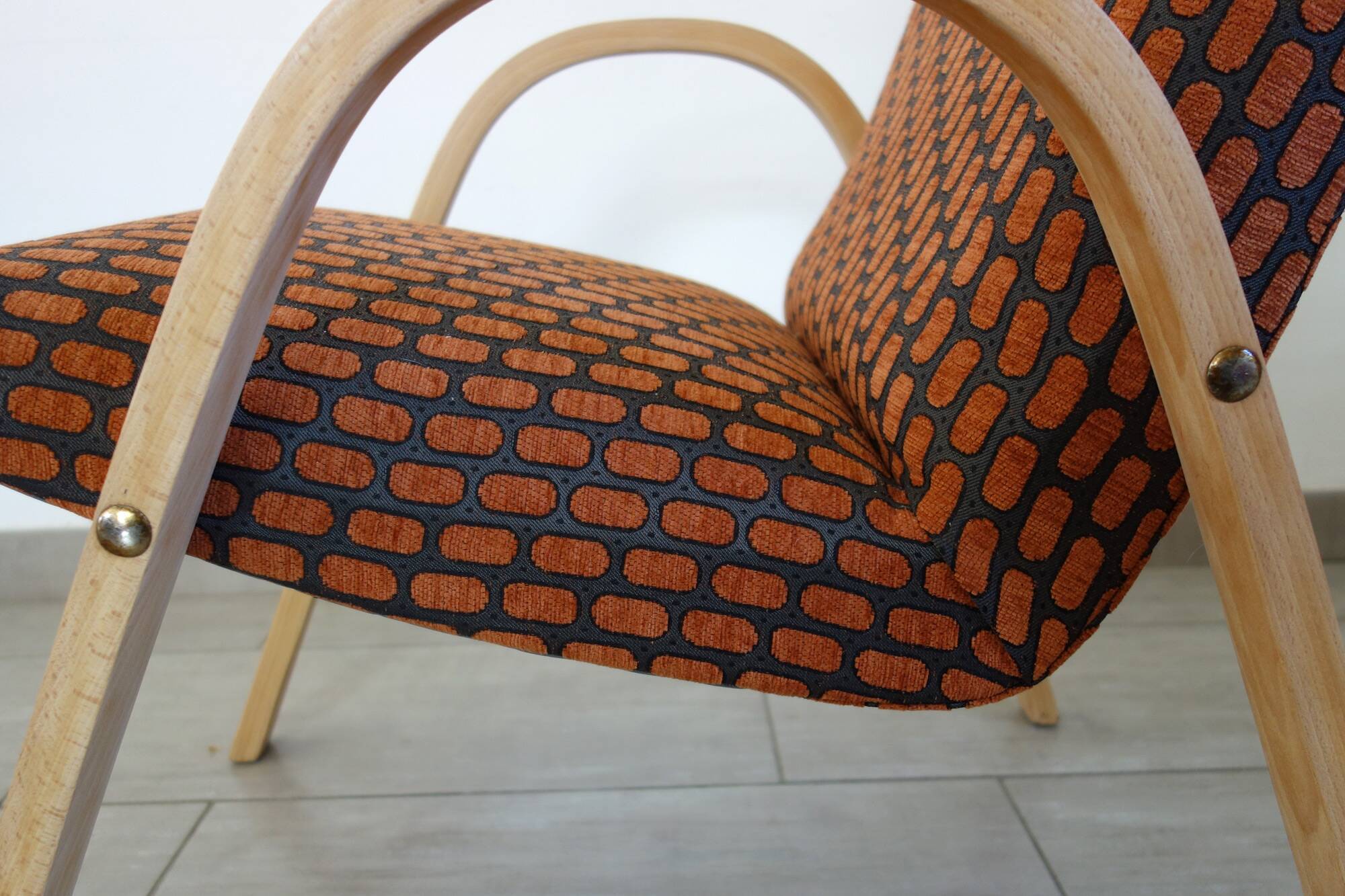 Pair of Bow Wood armchairs by Steiner, 1950s