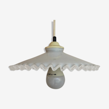 Suspension en opaline blanche