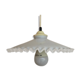 Suspension en opaline blanche